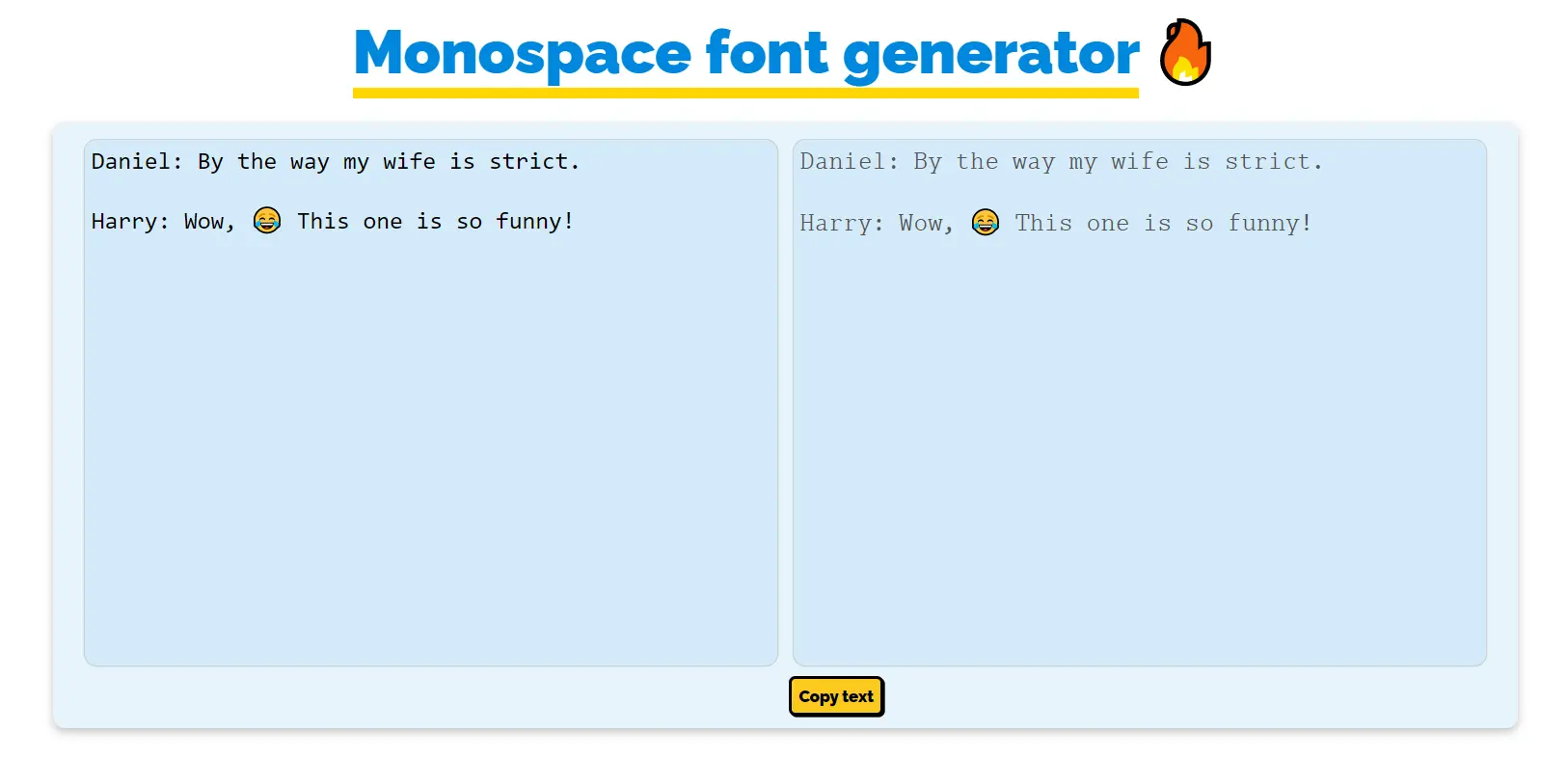 monospace font generator